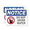 Signmission Do Not Drink Water, 10 in W x Rectangle, Plastic OS-2PACK-NS-P-710-L-11152 - alternate 1